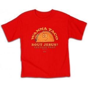 JUST REDUCED!! "Wanna Taco" Kids Christian shirt by Kerusso